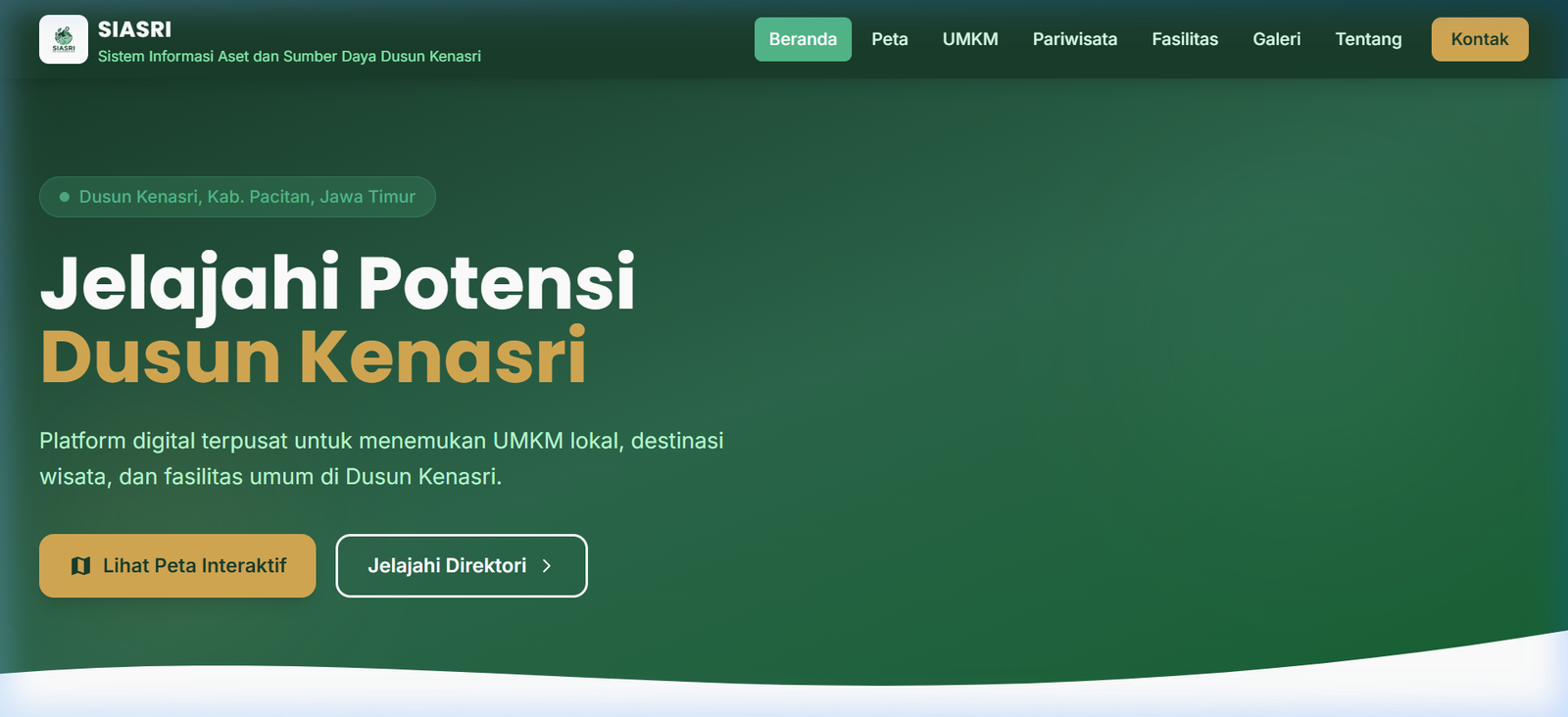 SIASRI - Sistem Informasi Aset dan Sumber Daya Dusun Kenasri